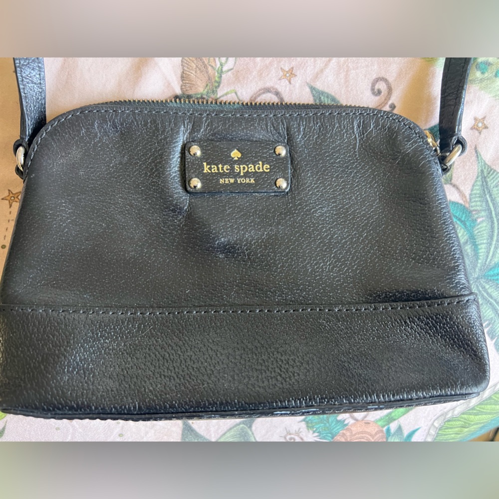 Kate Spade black leather cross body bag - Picture 2 of 5